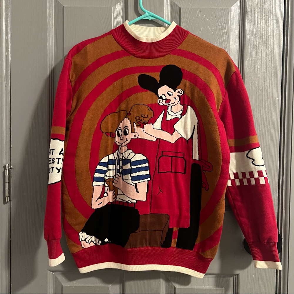 Ms and Dn Vintage sweater Interesting Hairstyle Art Design - Picture 7 of 8